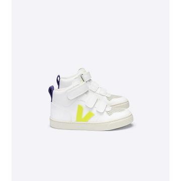 Veja V-10 MID CWL Kids' High Tops White/Green | CA 704AHK